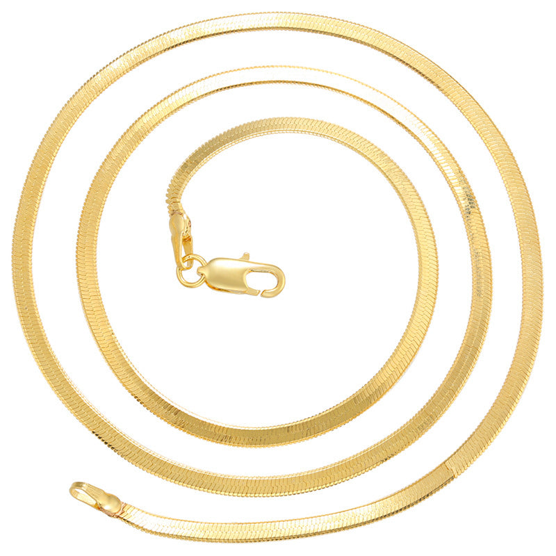 10pcs/lot 18inch 2.5mm/4mm Stainless Steel Snake Chain Necklace 2.5mm Gold Chain Necklaces Charms Beads Beyond