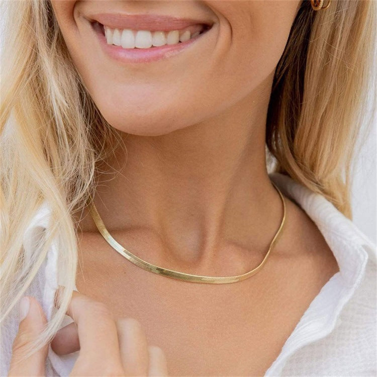 10pcs/lot 2.5/3/4/5mm Adjustable Gold Plated Stainless Steel Snake Chain Necklaces Women Bracelets Charms Beads Beyond