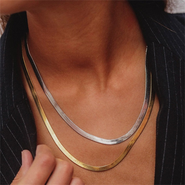 10pcs/lot 2.5/3/4/5mm Adjustable Gold Plated Stainless Steel Snake Chain Necklaces Women Bracelets Charms Beads Beyond