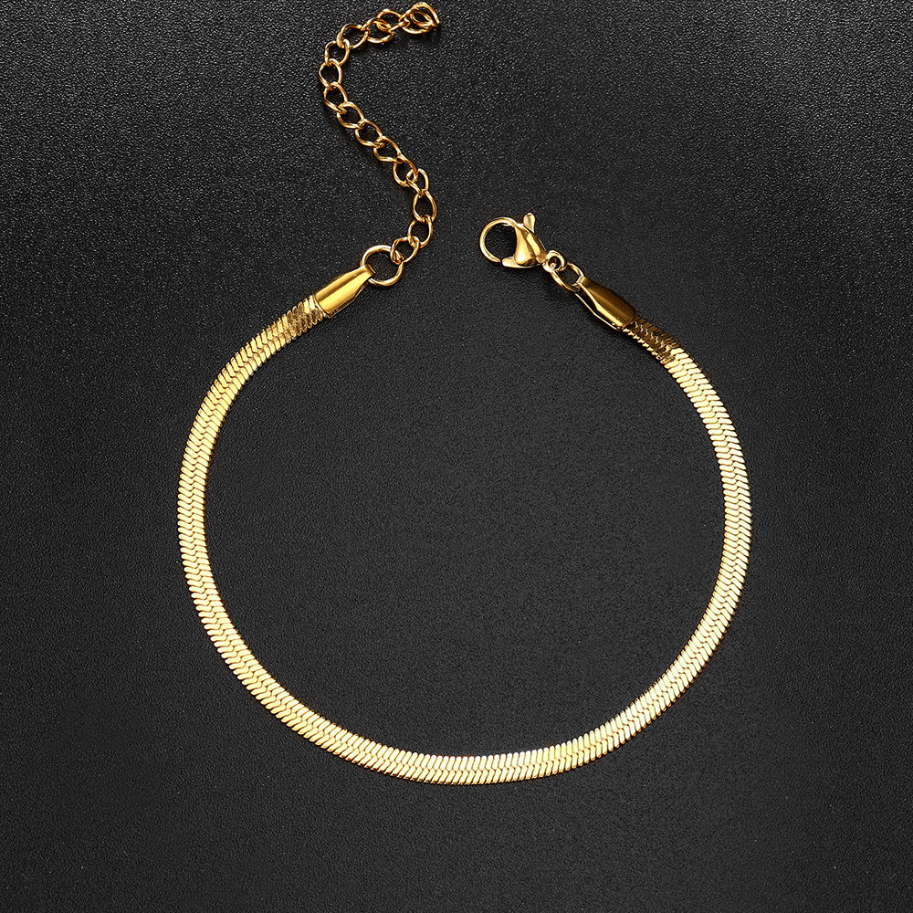 10pcs/lot 2.5/3/4/5mm Adjustable Gold Plated Stainless Steel Snake Chain Necklaces Women Bracelets Charms Beads Beyond