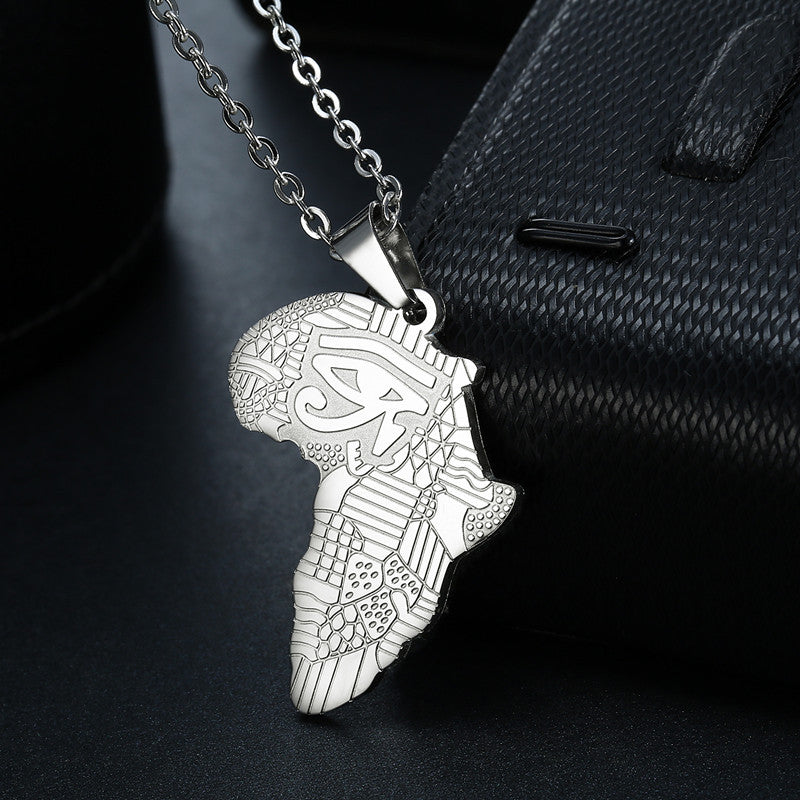 10pcs/lot 46*28mm Stainless Steel Africa Eye of Horus Necklaces Necklaces Charms Beads Beyond