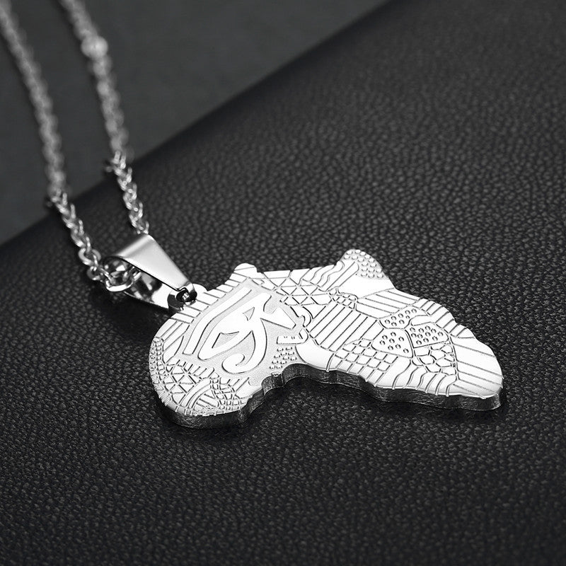 10pcs/lot 46*28mm Stainless Steel Africa Eye of Horus Necklaces Necklaces Charms Beads Beyond