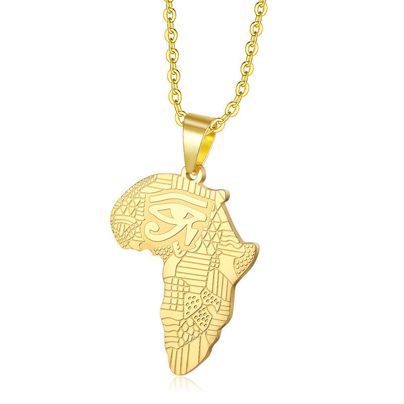 10pcs/lot 46*28mm Stainless Steel Africa Eye of Horus Necklaces Gold Necklaces Charms Beads Beyond