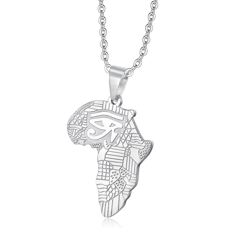 10pcs/lot 46*28mm Stainless Steel Africa Eye of Horus Necklaces Silver Necklaces Charms Beads Beyond