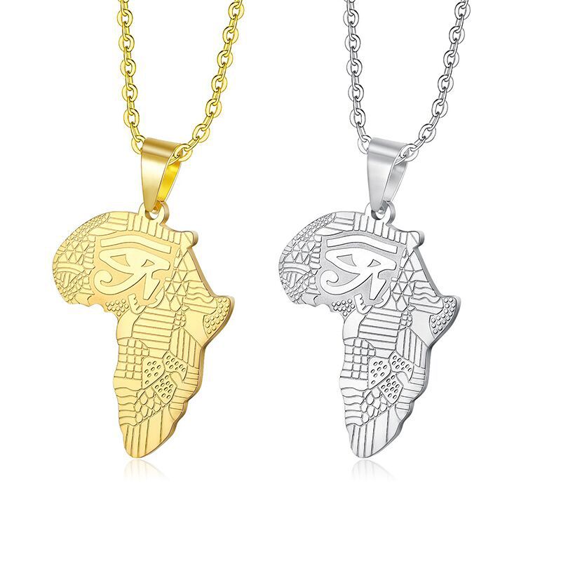 10pcs/lot 46*28mm Stainless Steel Africa Eye of Horus Necklaces Mix Colors Necklaces Charms Beads Beyond