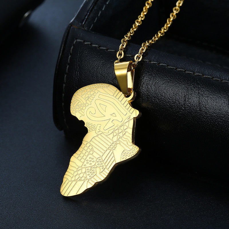 10pcs/lot 46*28mm Stainless Steel Africa Eye of Horus Necklaces Necklaces Charms Beads Beyond