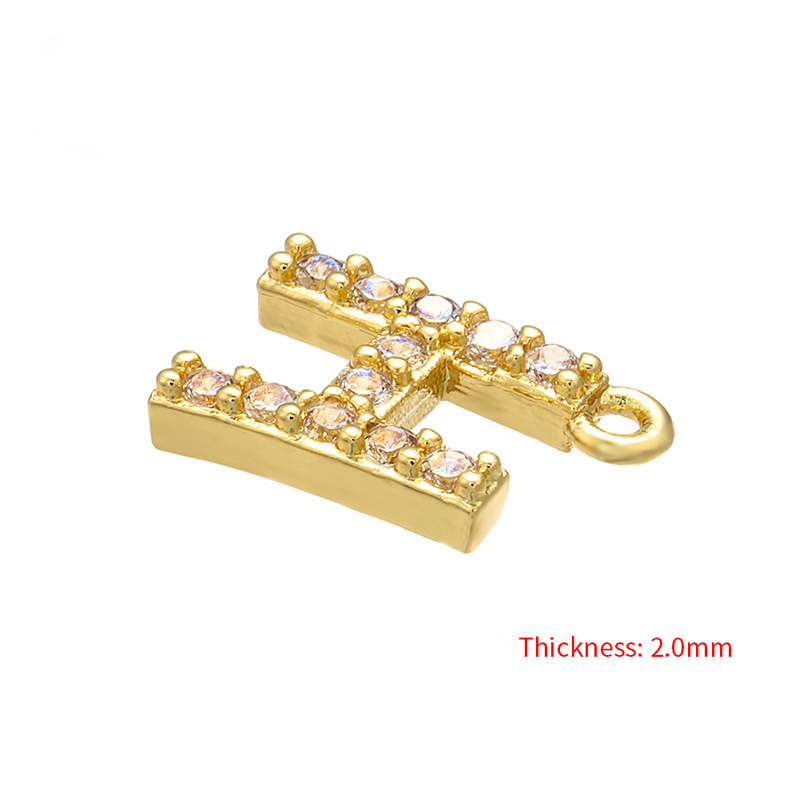 26pcs/lot 8*8.5mm CZ Paved Initial Letter Alphabet Charms CZ Paved Charms Initials & Numbers Small Sizes Charms Beads Beyond