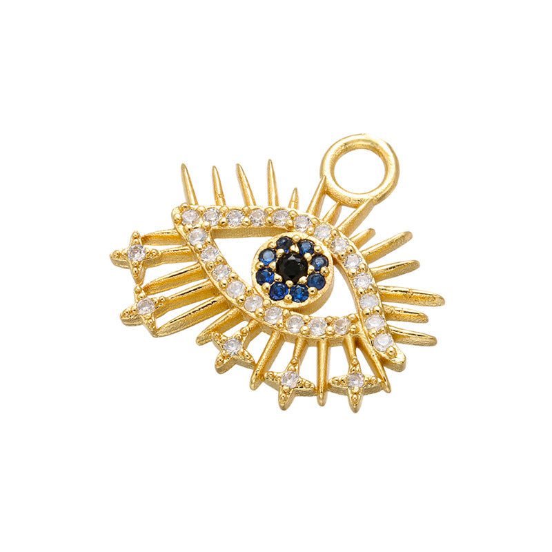 10pcs/lot 20*18mm CZ Paved Evil Eye Charms Gold CZ Paved Charms Evil Eyes Charms Beads Beyond