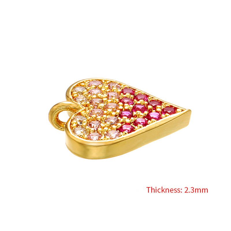 20pcs/lot 12*12mm CZ Paved Heart Charms CZ Paved Charms Hearts Charms Beads Beyond