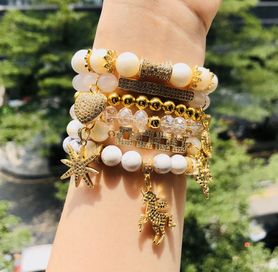 10pcs/lot 34*8mm CZ Paved Chain Connectors CZ Paved Connectors Chain Charms Beads Beyond