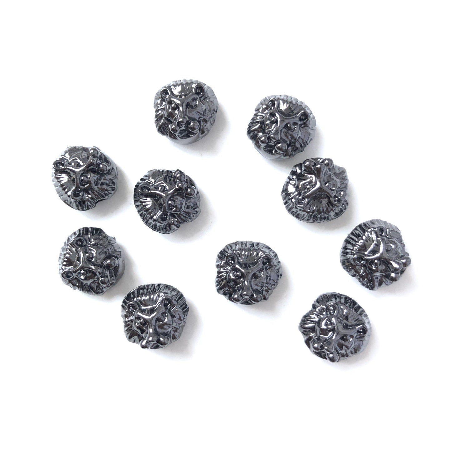 10-20pcs/lot Gold Plated Copper Lion Spacers Black CZ Paved Spacers Animal Spacers Charms Beads Beyond