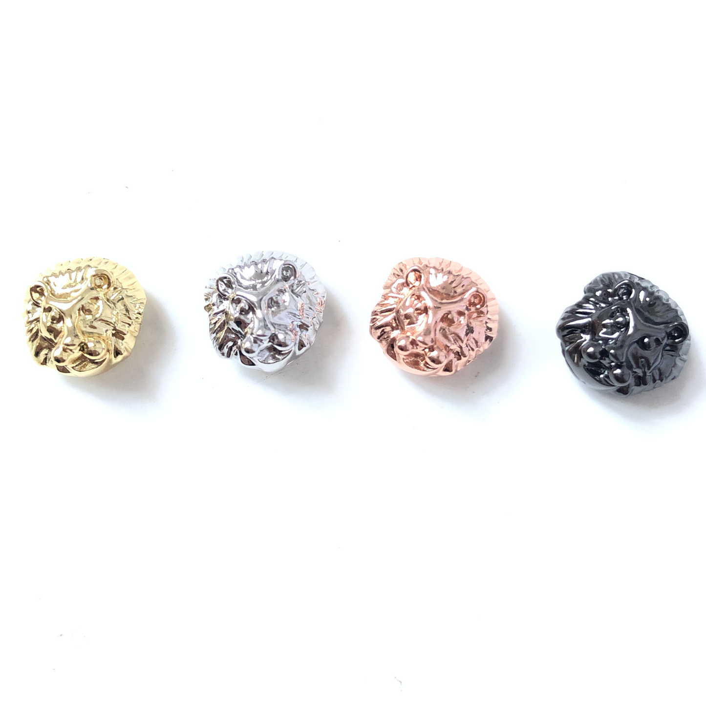 10-20pcs/lot Gold Plated Copper Lion Spacers Mix Colors CZ Paved Spacers Animal Spacers Charms Beads Beyond