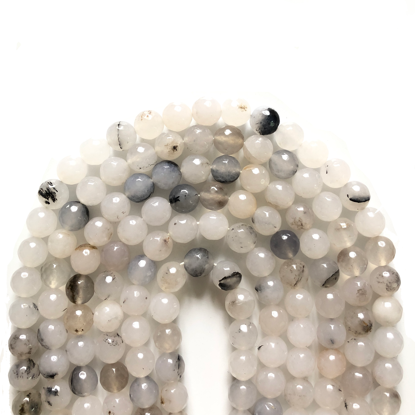 2 Strands/lot 10mm White Opal Facted Stone Beads Stone Beads Other Stone Beads Charms Beads Beyond