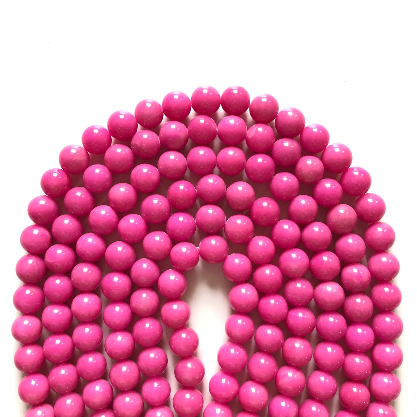 2 Strands/lot 6mm, 10mm Hot Pink Jade Round Stone Beads Stone Beads Breast Cancer Awareness Round Jade Beads Charms Beads Beyond