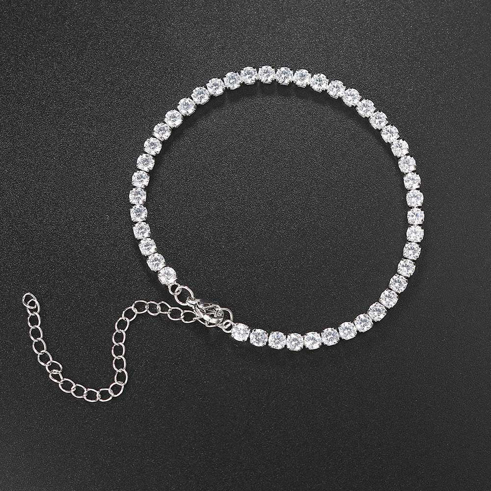 10pcs/lot Gold Plated 2.5 & 4 mm CZ Paved Adjustable Tennis Anklet Women Bracelets Charms Beads Beyond