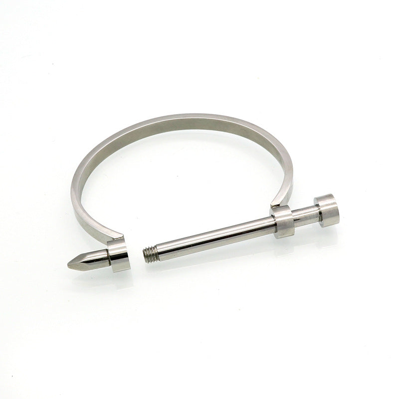 5pcs/lot Stainless Steel Crew Bangle for Women & Men Silver-5pcs Women & Men Bracelets Charms Beads Beyond