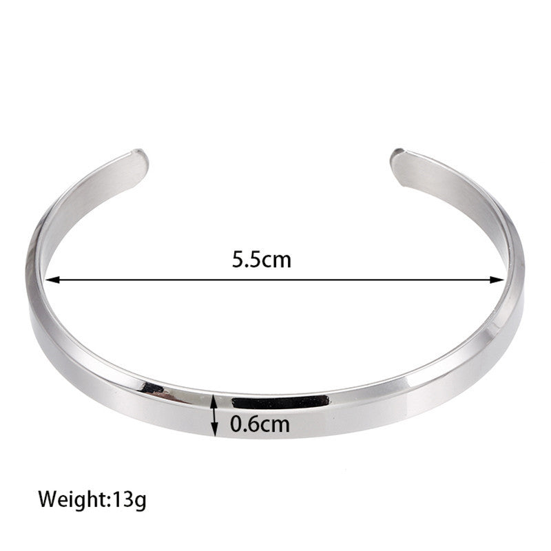 5pcs/lot Stainless Steel Open Bangle for Women & Men Men Bracelets Charms Beads Beyond