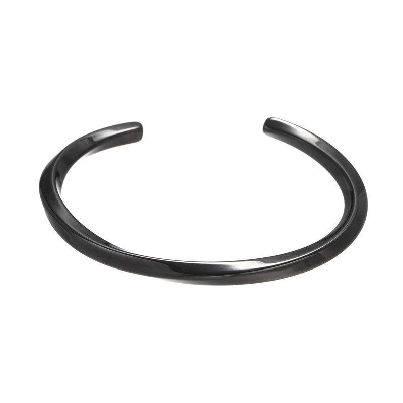 5pcs/lot Stainless Steel Open Bangle for Women & Men Black Women & Men Bracelets Charms Beads Beyond