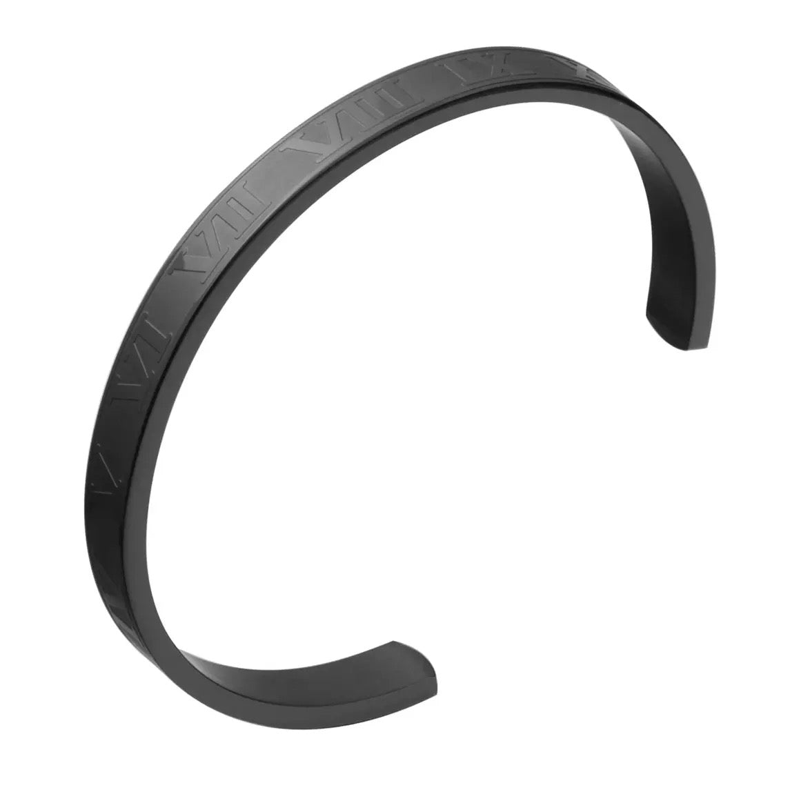 5pcs/lot Roman Numeral Stainless Steel Open Bangle for Women & Men Women & Men Bracelets Charms Beads Beyond