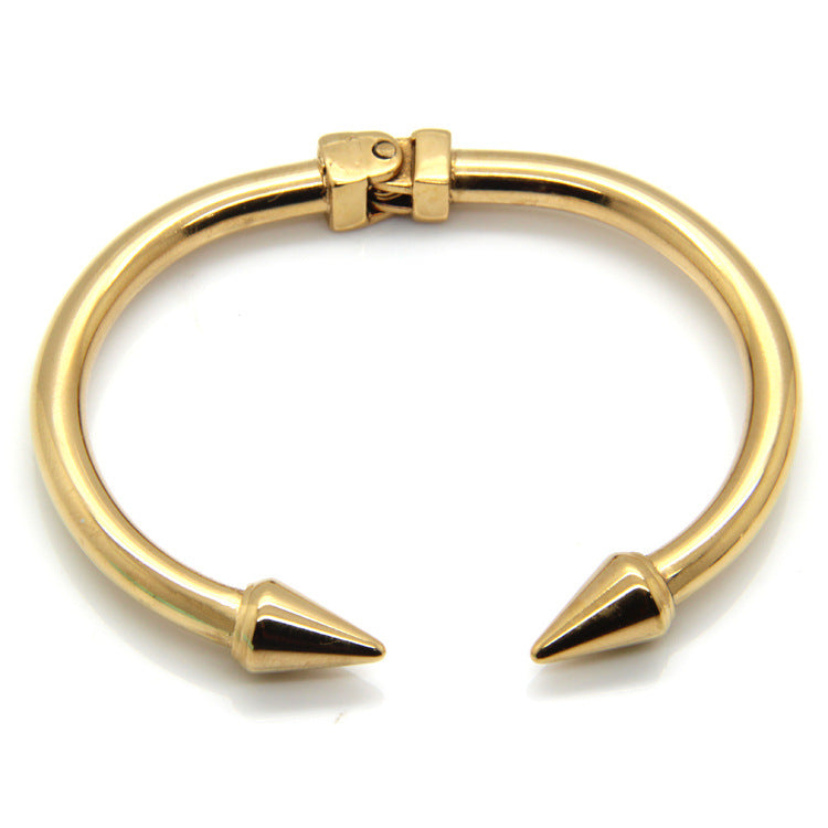 5pcs/lot Stainless Steel Double Nail Bangle for Women Women Bracelets Charms Beads Beyond