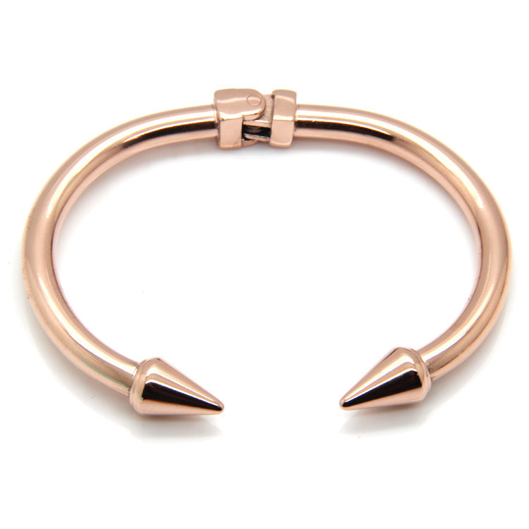 5pcs/lot Stainless Steel Double Nail Bangle for Women Women Bracelets Charms Beads Beyond