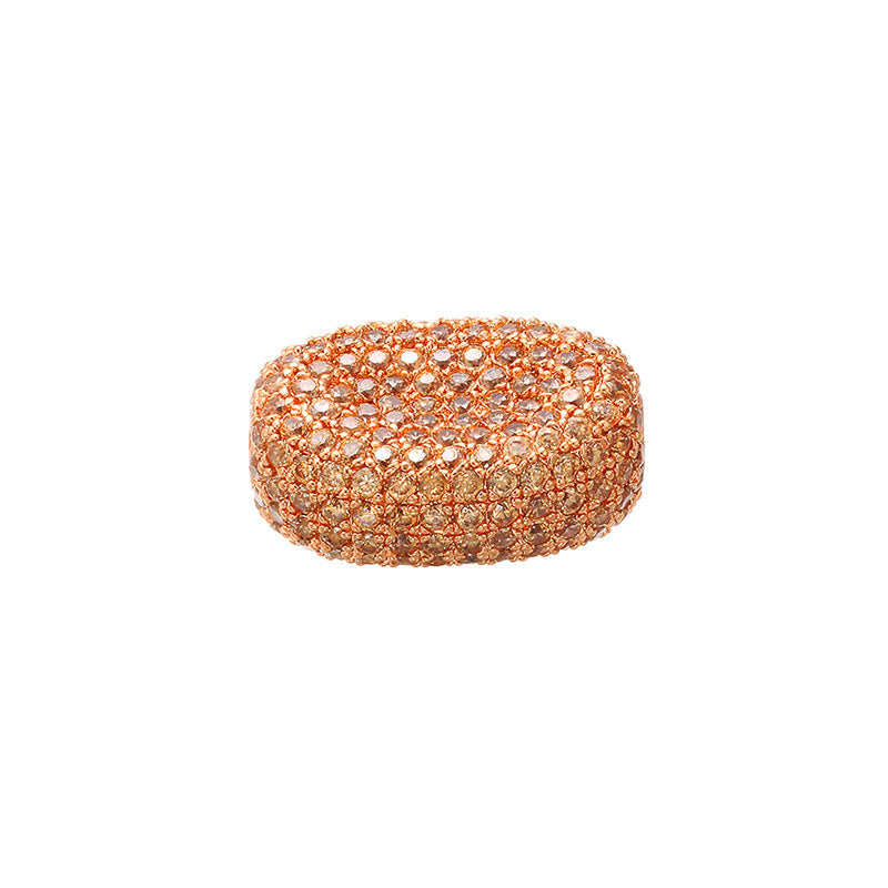 10pcs/lot 19*13mm Champagne CZ Paved Oval Centerpiece Spacers CZ Paved Spacers Oval Spacers Charms Beads Beyond