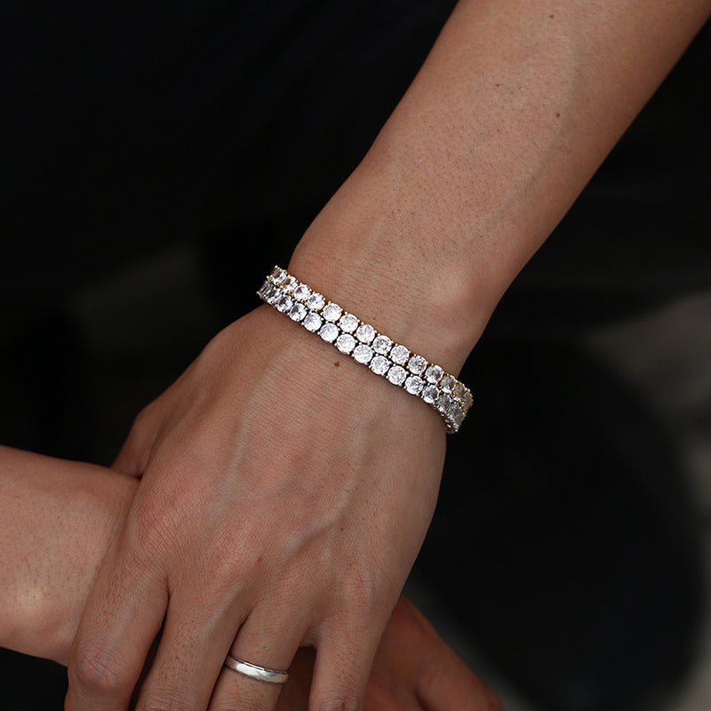 5pcs/lot 3/4/5mm CZ Paved 7inch/8 inch Gold Silver Tennis Bracelets Women Bracelets Charms Beads Beyond