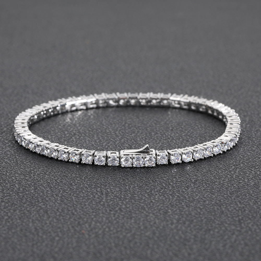 5pcs/lot 3/4/5mm CZ Paved 7inch/8 inch Gold Silver Tennis Bracelets Women Bracelets Charms Beads Beyond