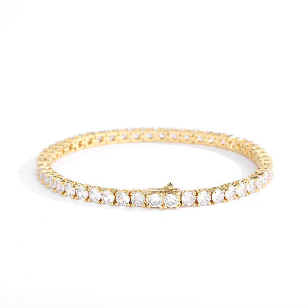 5pcs/lot 3/4/5mm CZ Paved 7inch/8 inch Gold Silver Tennis Bracelets Women Bracelets Charms Beads Beyond