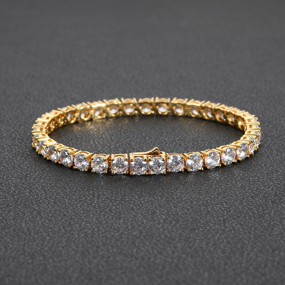 5pcs/lot 3/4/5mm CZ Paved 7inch/8 inch Gold Silver Tennis Bracelets Women Bracelets Charms Beads Beyond