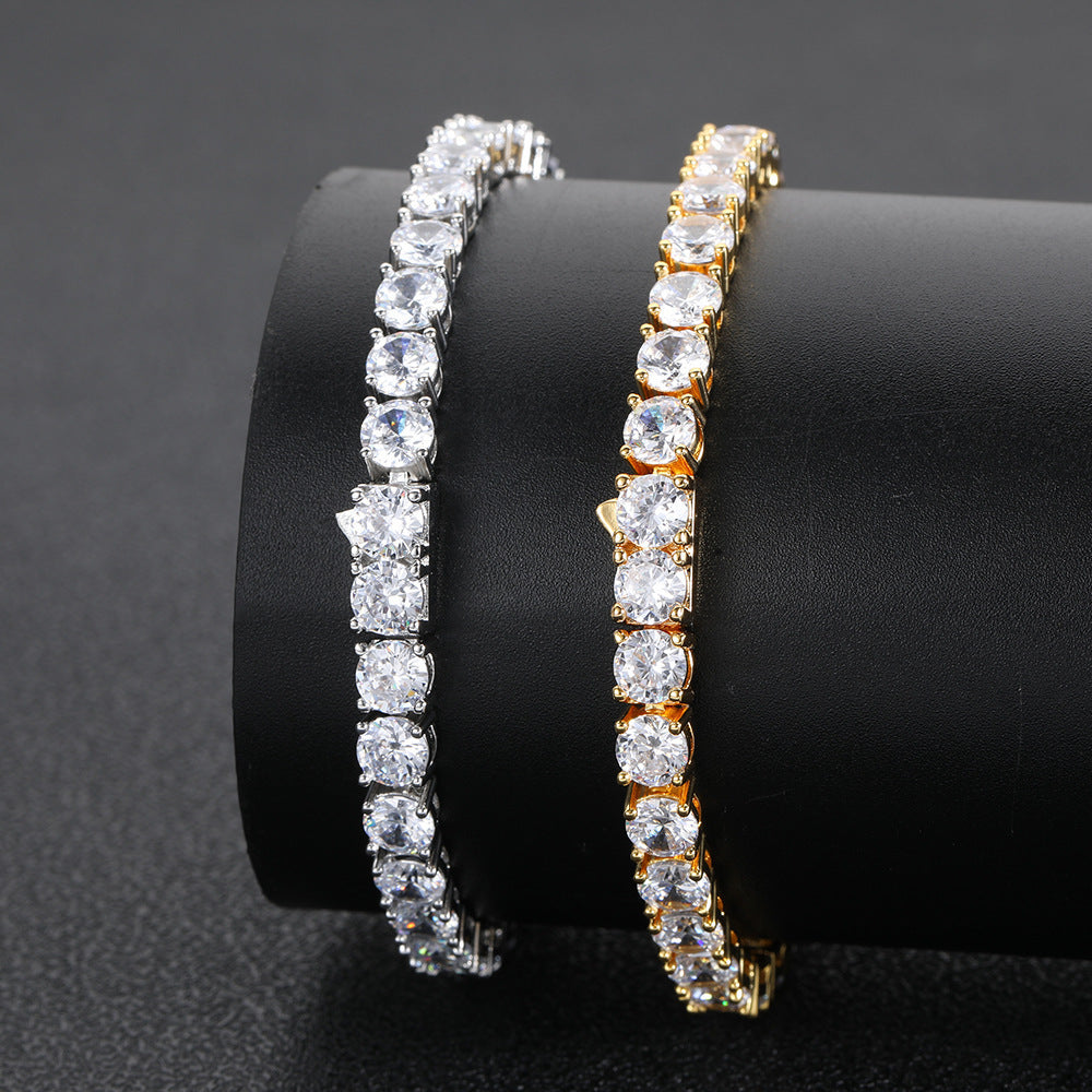 5pcs/lot 3/4/5mm CZ Paved 7inch/8 inch Gold Silver Tennis Bracelets Women Bracelets Charms Beads Beyond