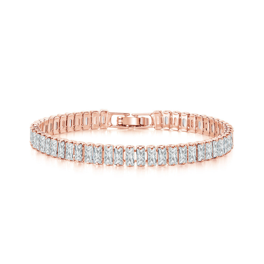 10pcs/lot Gold Plated 2.5*5mm CZ Pave Gold Silver Rose Gold Bracelet Clear on Rose Gold Women Bracelets Charms Beads Beyond
