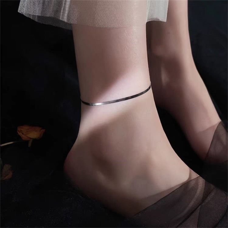 10pcs/lot 3/4/5mm Adjustable Gold Plated Stainless Steel Snake Chain Anklets Women Bracelets Charms Beads Beyond