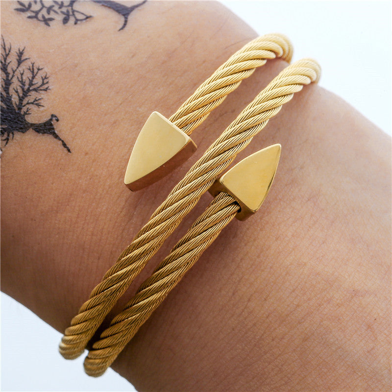 5pcs/lot Fashion Stainless Steel Arrow Bangle for Men Men Bracelets Charms Beads Beyond