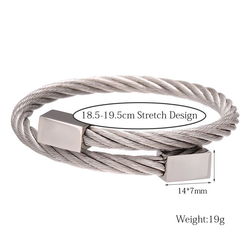 5pcs/lot Fashion Stainless Steel Bangle for Men Men Bracelets Charms Beads Beyond