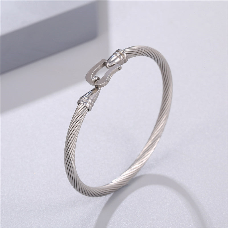 5pcs/lot Fashion Stainless Steel Bangle for Men Silver Men Bracelets Charms Beads Beyond