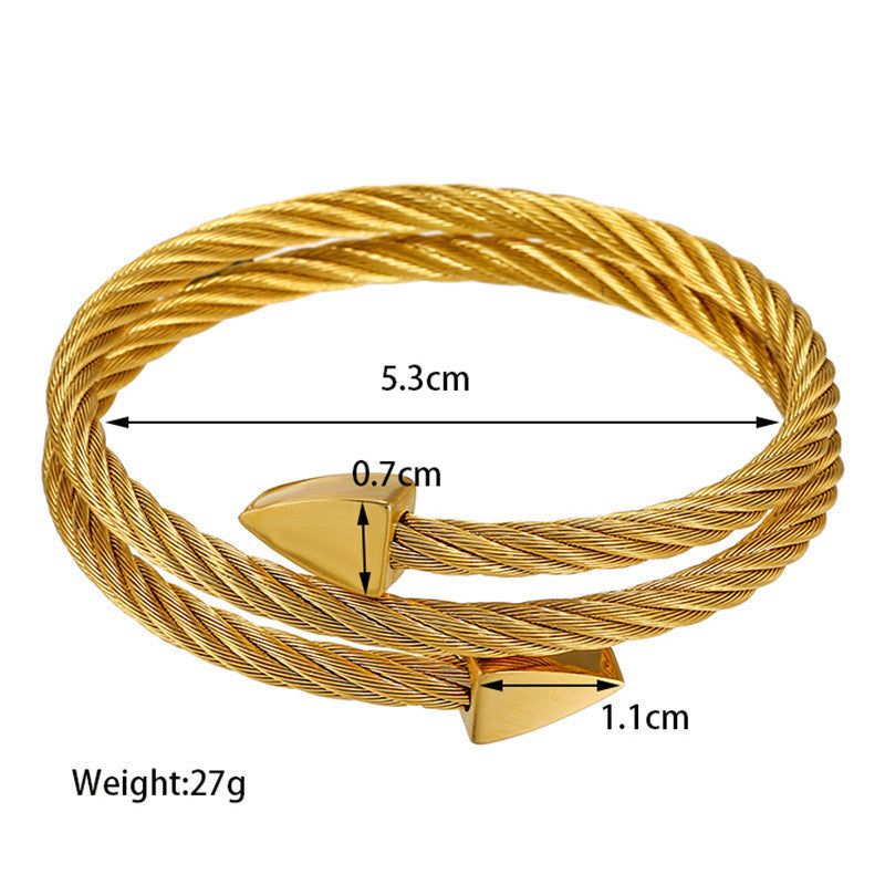 5pcs/lot Fashion Stainless Steel Arrow Bangle for Men Men Bracelets Charms Beads Beyond