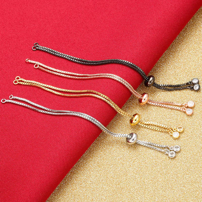 10pcs/lot 9.5inch Gold Plated Adjustable Bracelet Women Bracelets Charms Beads Beyond