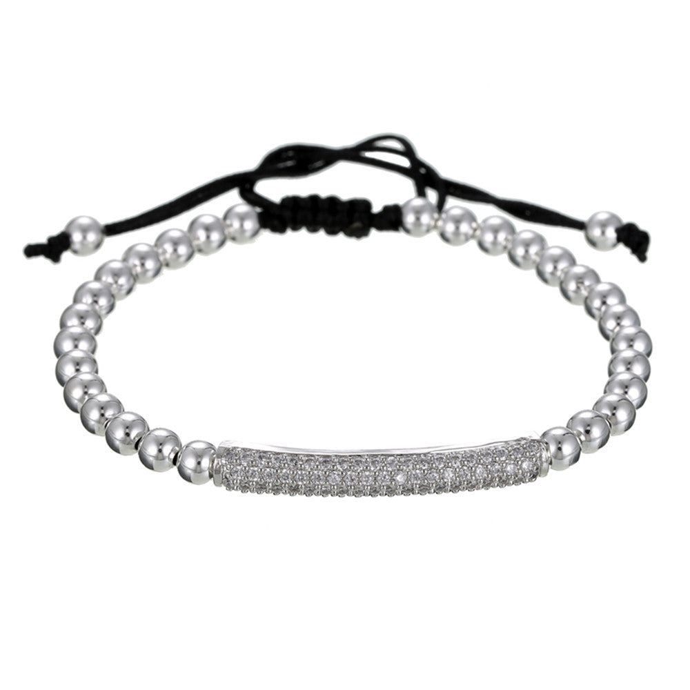 3pcs/set CZ Paved Beads Bracelets for Men Men Bracelets Charms Beads Beyond