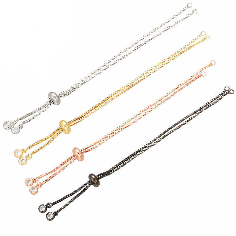 10pcs/lot 9.5inch Gold Plated Adjustable Bracelet Mix Colors Women Bracelets Charms Beads Beyond