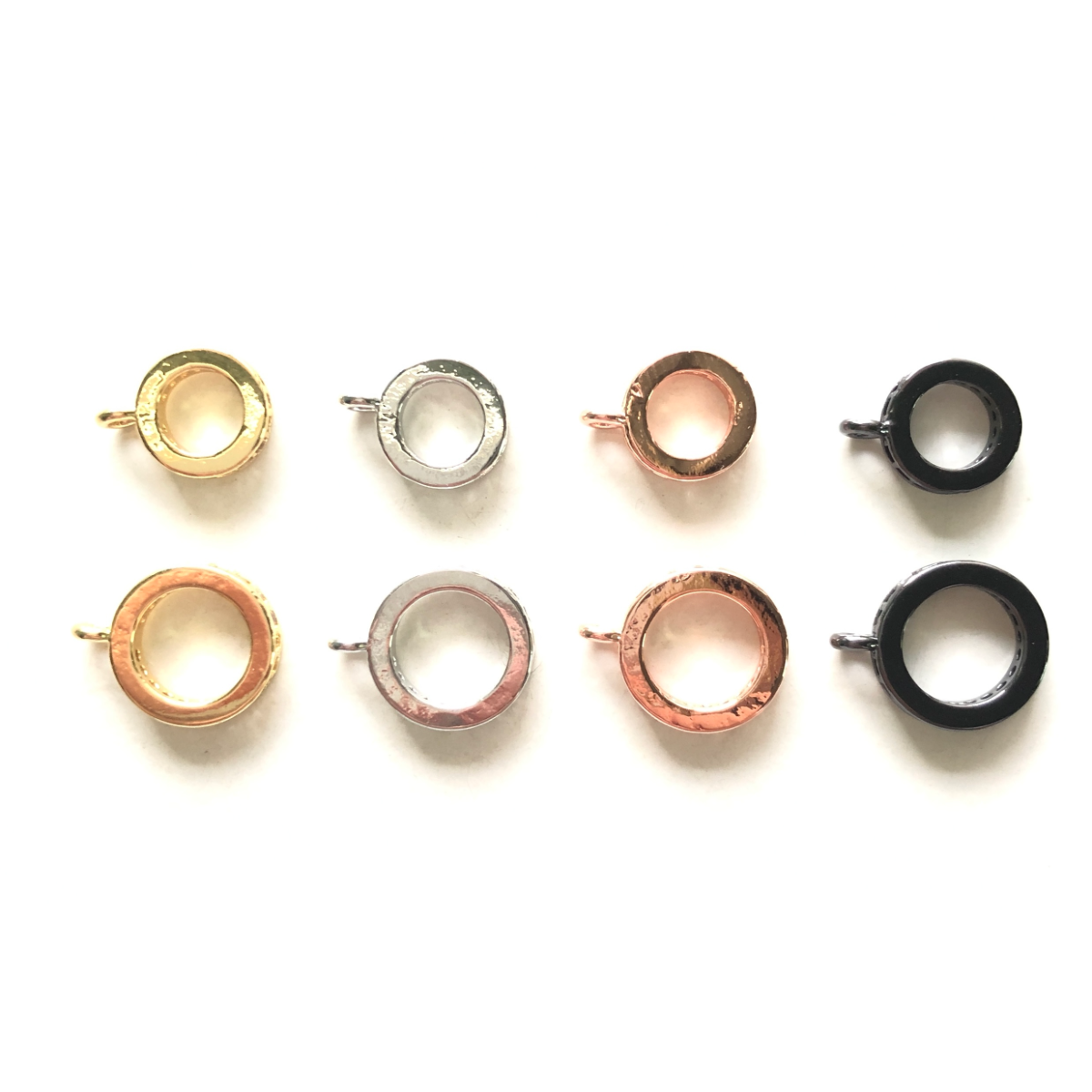 20pcs/lot 8/10mm CZ Paved Bail Spacers CZ Paved Spacers Bail Beads Charms Beads Beyond