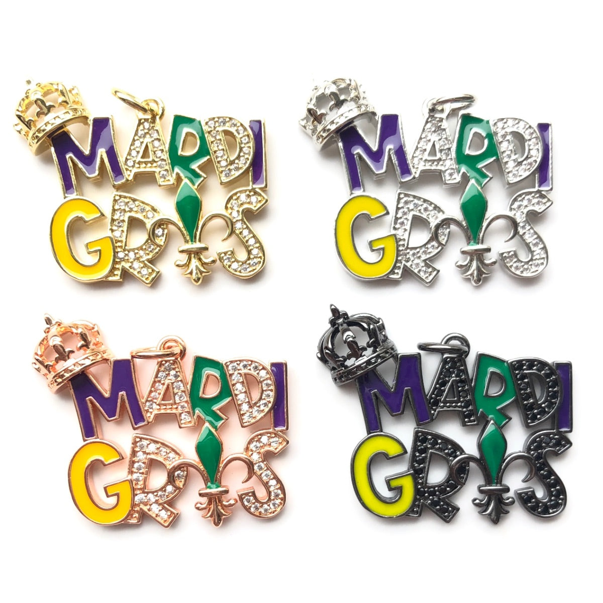 BR>WHOLESALE MARDI GRAS CHARMS <BR> CADMIUM, LEAD AND NICKEL FREE