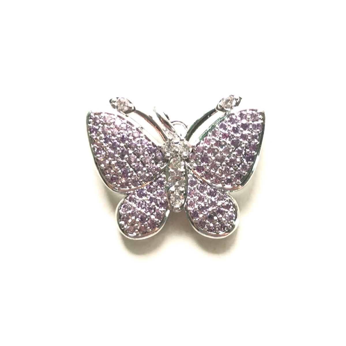 5pcs/lot 25*20mm Multicolor CZ Paved Butterfly Charms CZ Paved Charms Butterflies Colorful Zirconia New Charms Arrivals Charms Beads Beyond