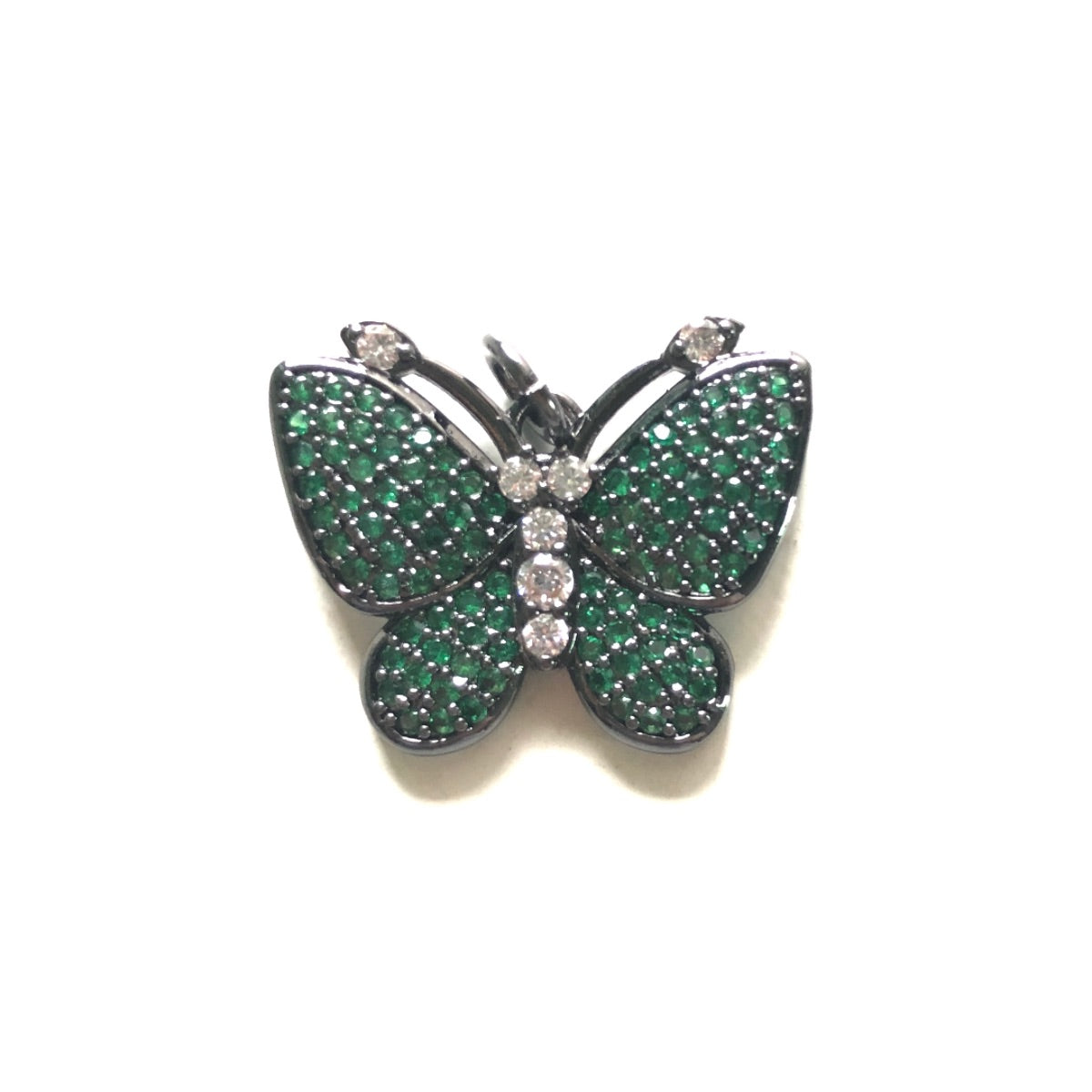 5pcs/lot 25*20mm Multicolor CZ Paved Butterfly Charms CZ Paved Charms Butterflies Colorful Zirconia New Charms Arrivals Charms Beads Beyond