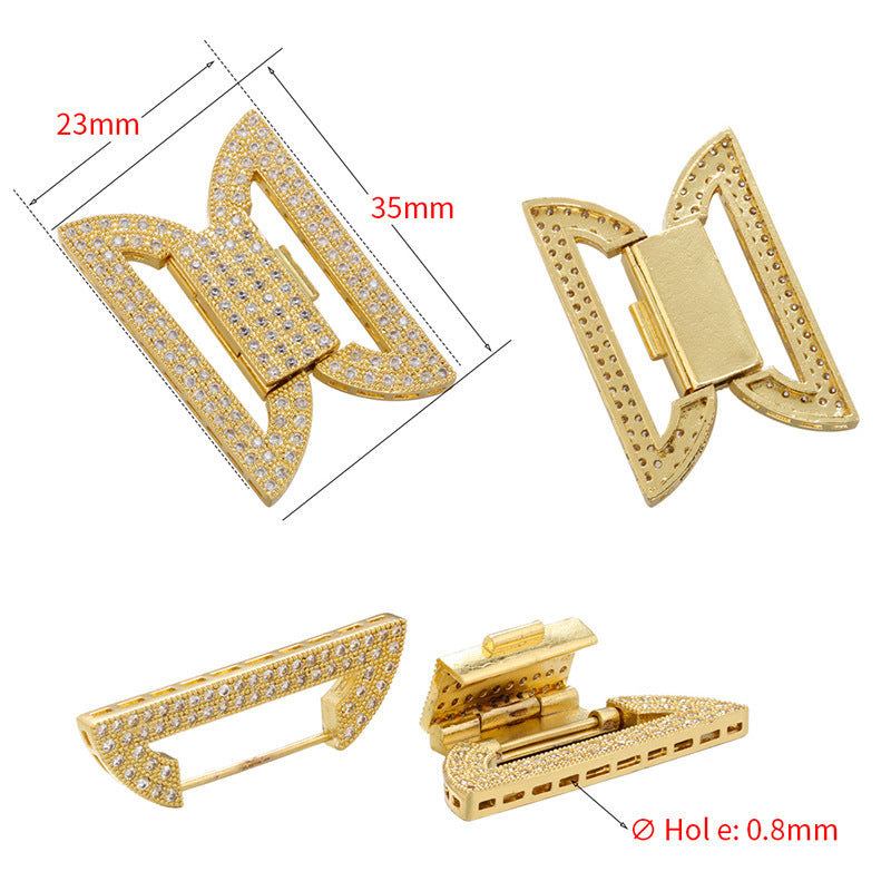 5pcs/lot CZ Paved Clasps for Bracelets & Necklaces Making Accessories Charms Beads Beyond