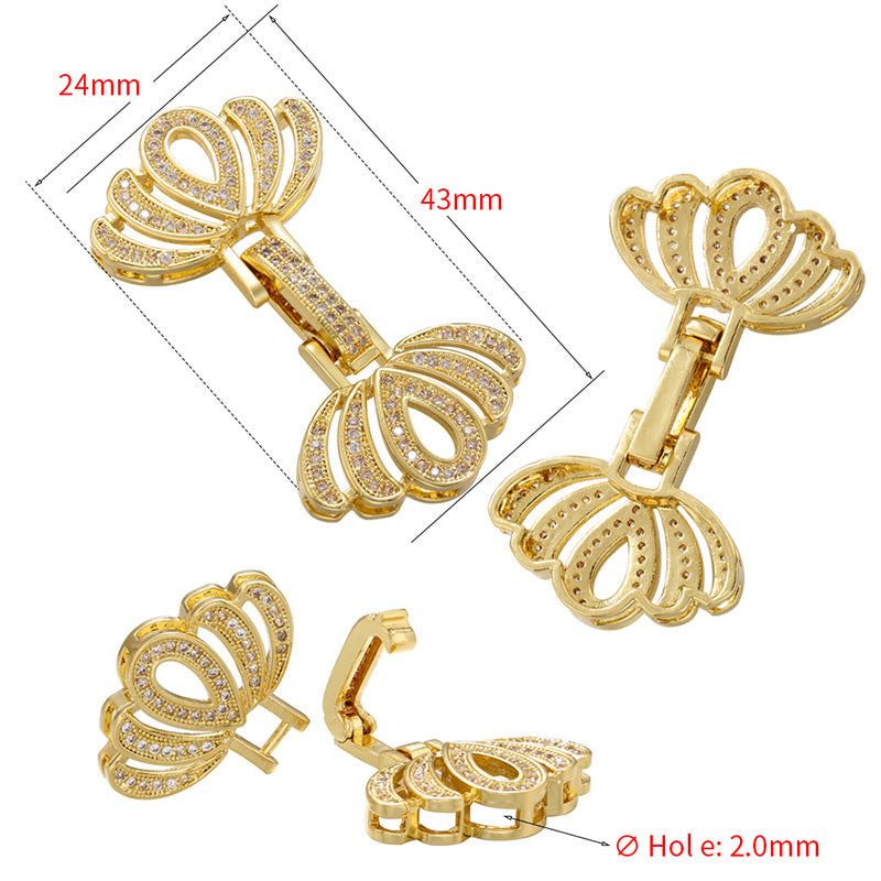 5pcs/lot CZ Paved Clasps for Bracelets & Necklaces Making Accessories Charms Beads Beyond