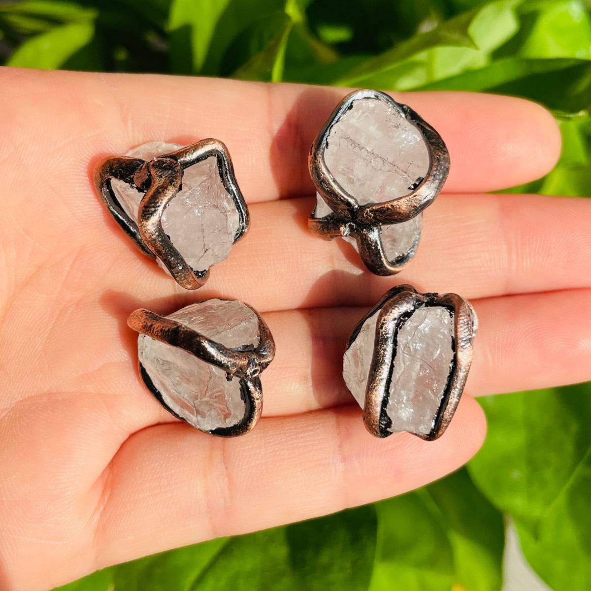 5-10pcs/lot Vintage Brass Bezel White Crystal Spacers Focal Beads Focal Beads Focal Beads Charms Beads Beyond