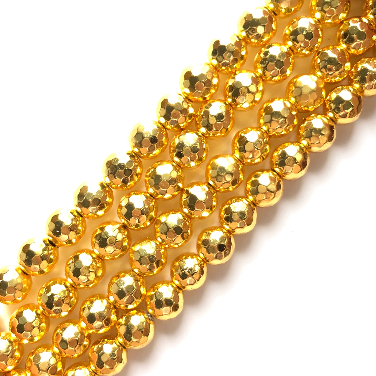 2 Strands/lot 6, 8, 10mm Gold Hematite Faceted Beads Stone Beads 6mm Stone Beads 8mm Stone Beads Hematite Beads Charms Beads Beyond