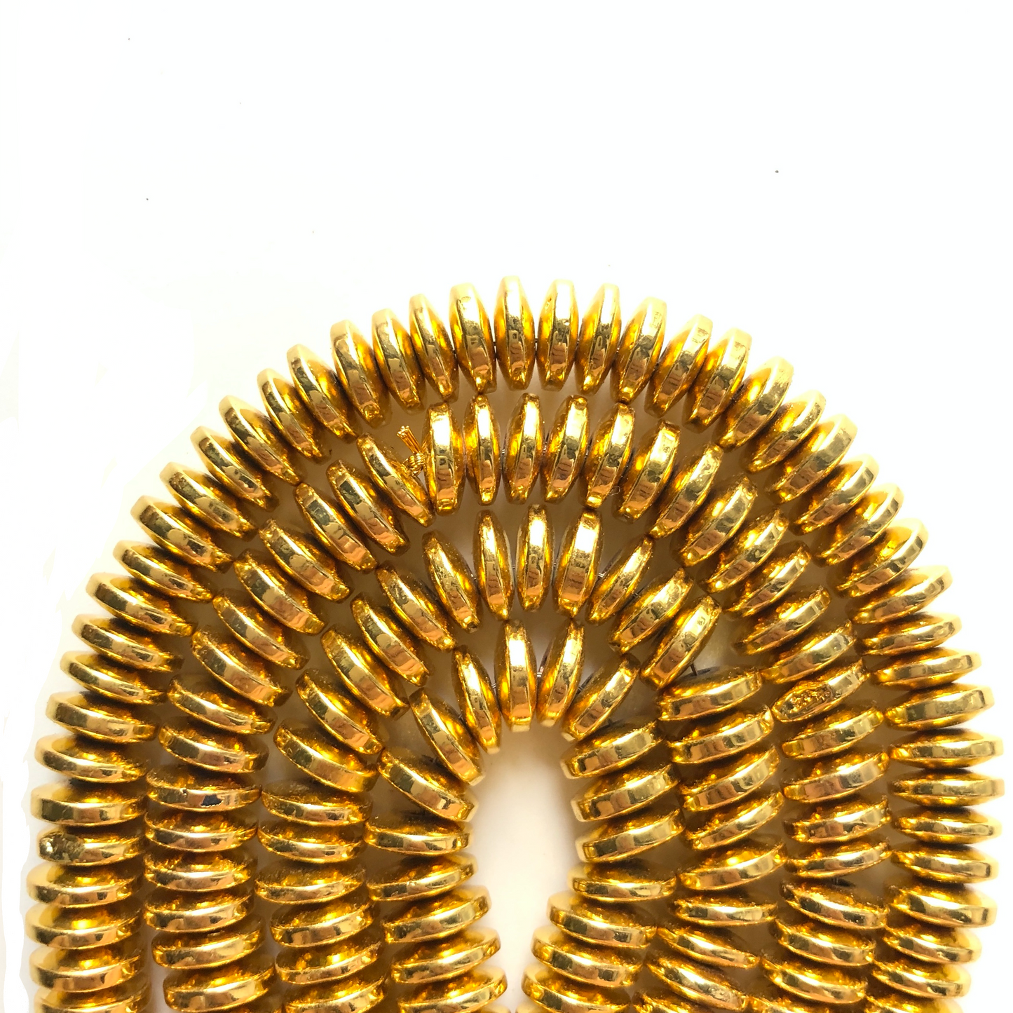 2 Strands/lot 8, 10mm Gold Flat Hematite Beads Stone Beads 8mm Stone Beads Hematite Beads Charms Beads Beyond