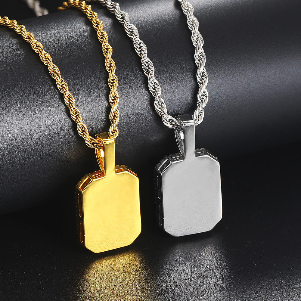 5pcs/lot CZ Paved Multicolor Square Diamond Pendant Necklaces Necklaces Charms Beads Beyond
